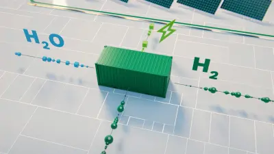 Simplified hydrogen production process – hydrogen is produced from water and renewable energies