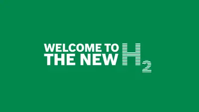 Welcome to the new H2 on green background