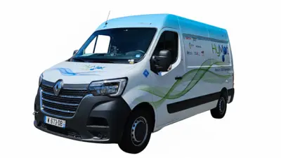 View of a car with Hymot – Near Zero Emission H2 Engine for LCVs