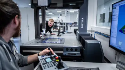 High-precision 3D laser scanner at Bosch Linz scanning PEM electrolysis stack components for quality assurance